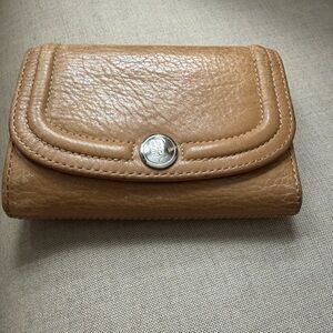 Vintage Tan Leather Coach Women's Wallet